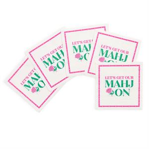 Let's Mahj On 3 - Ply Paper Cocktail Napkins - Something Splendid Co.