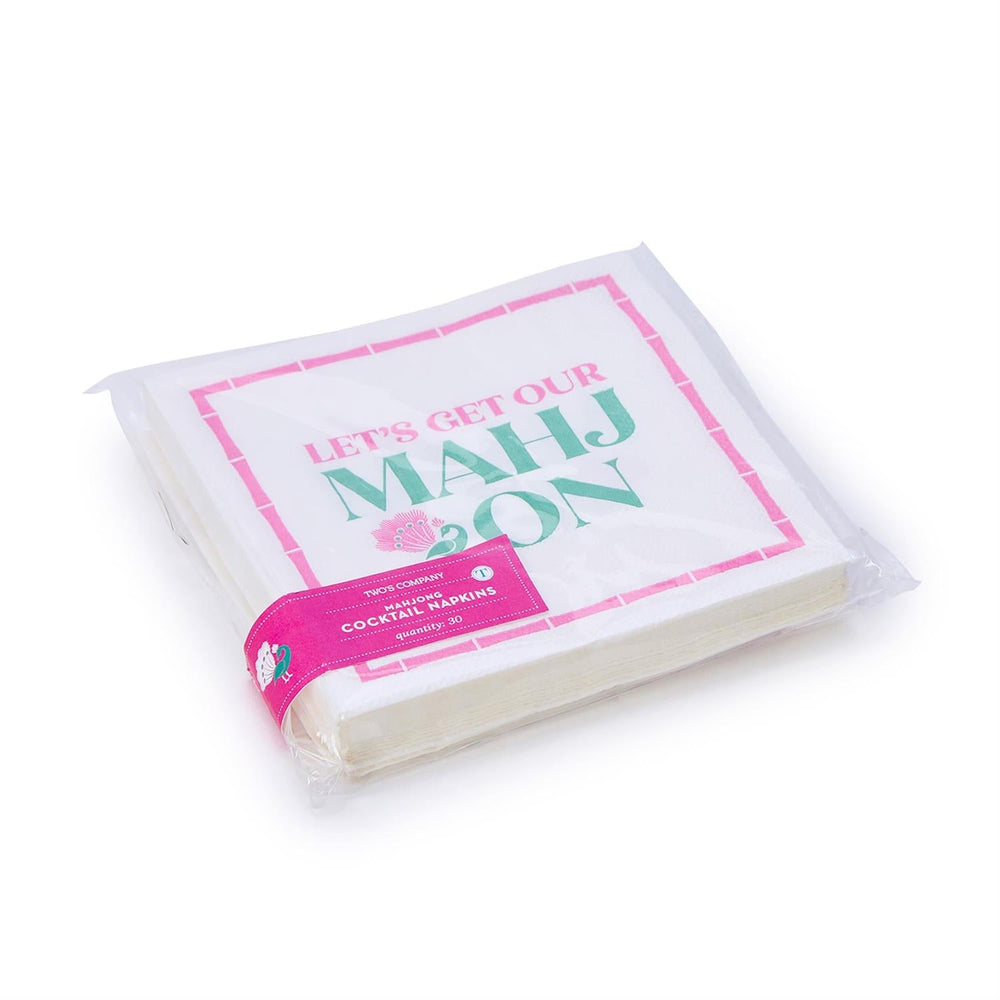 Let's Mahj On 3 - Ply Paper Cocktail Napkins - Something Splendid Co.