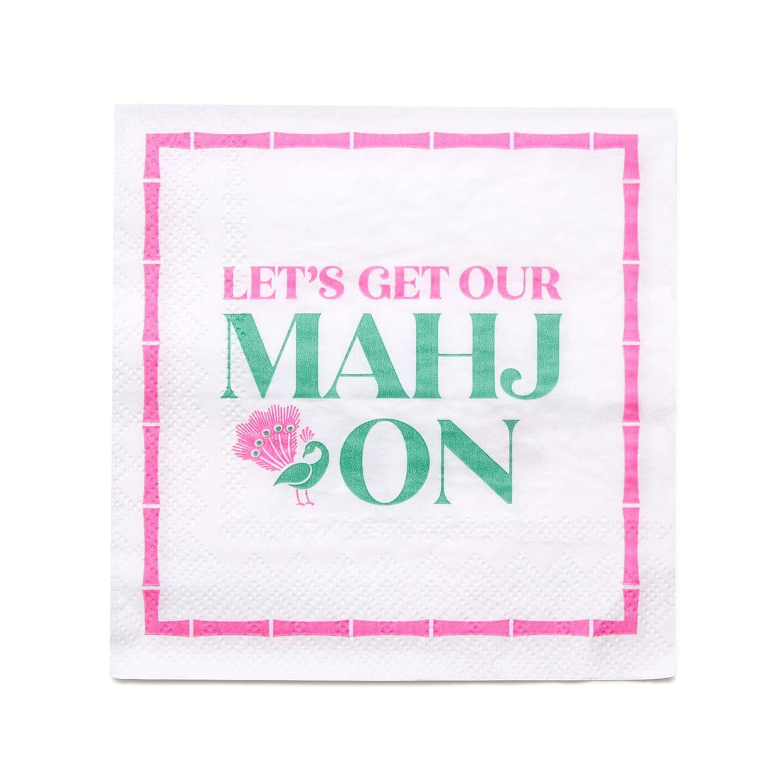 Let's Mahj On 3 - Ply Paper Cocktail Napkins - Something Splendid Co.