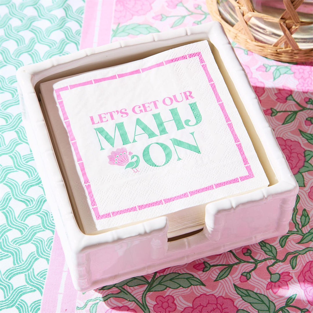 Let's Mahj On 3 - Ply Paper Cocktail Napkins - Something Splendid Co.
