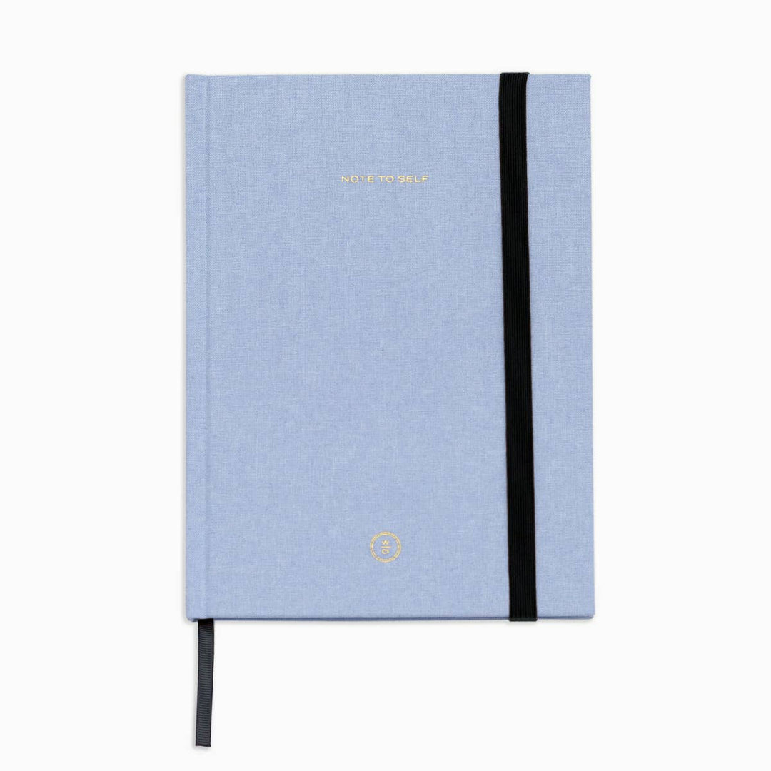 Light Blue Linen Note to Self Journal - Something Splendid Co.