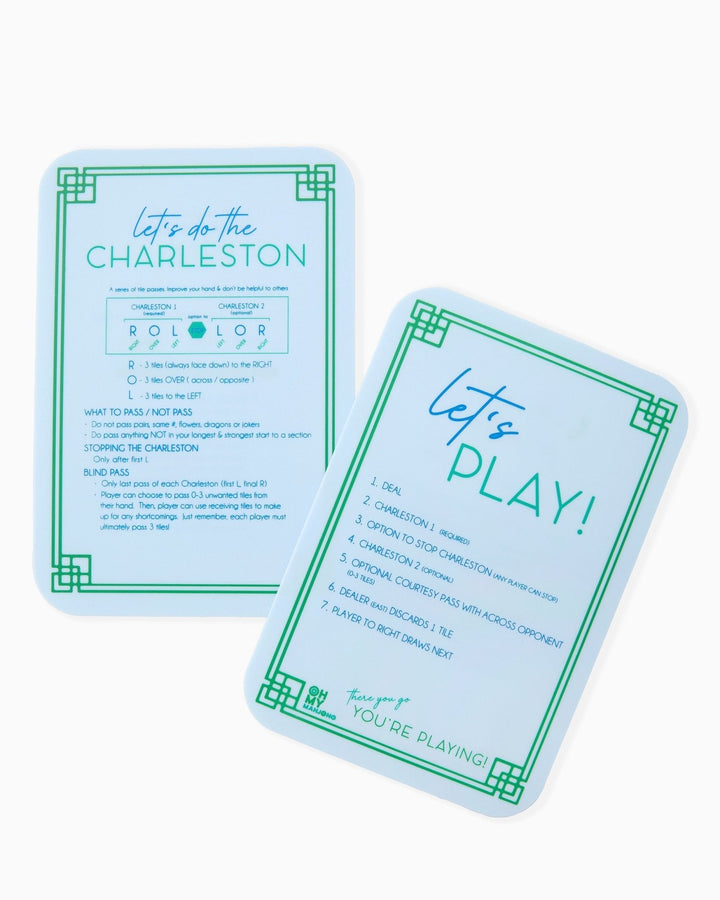 Light Blue Mahjong Tile Shufflers - Something Splendid Co.