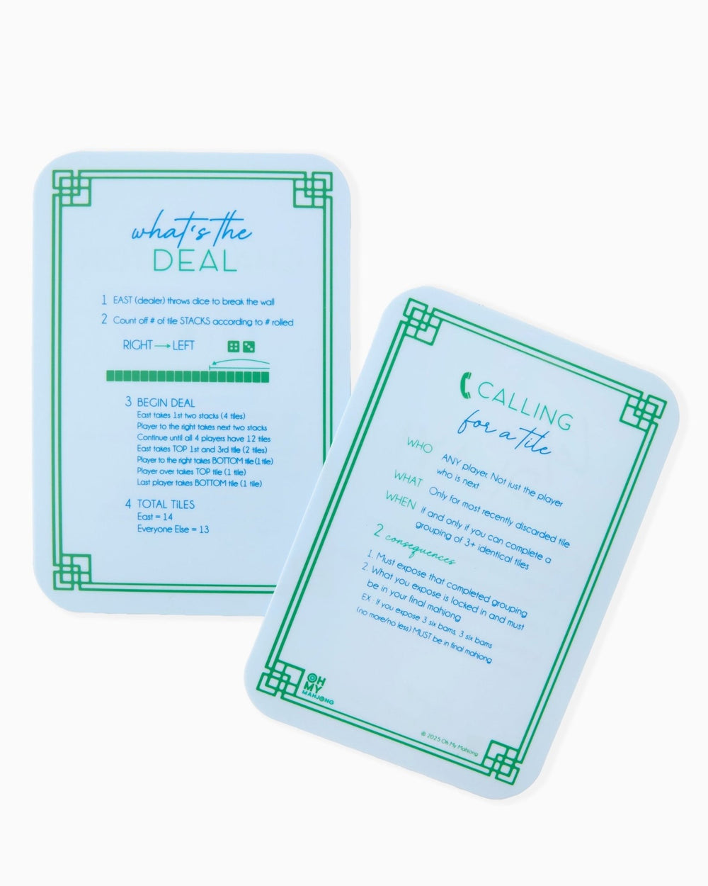 Light Blue Mahjong Tile Shufflers - Something Splendid Co.