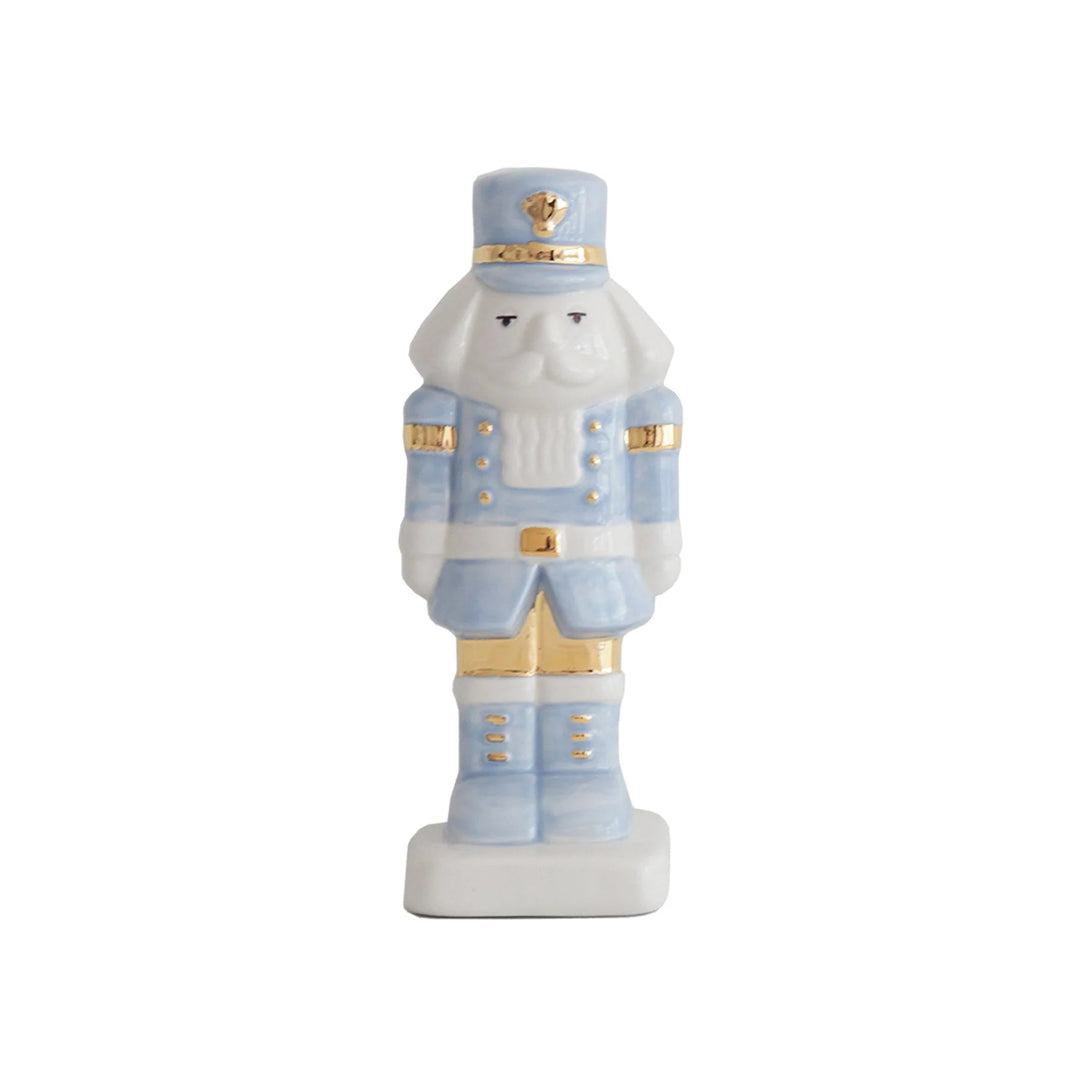 Light Blue Nutcracker with 22k Gold Accents - Something Splendid Co.