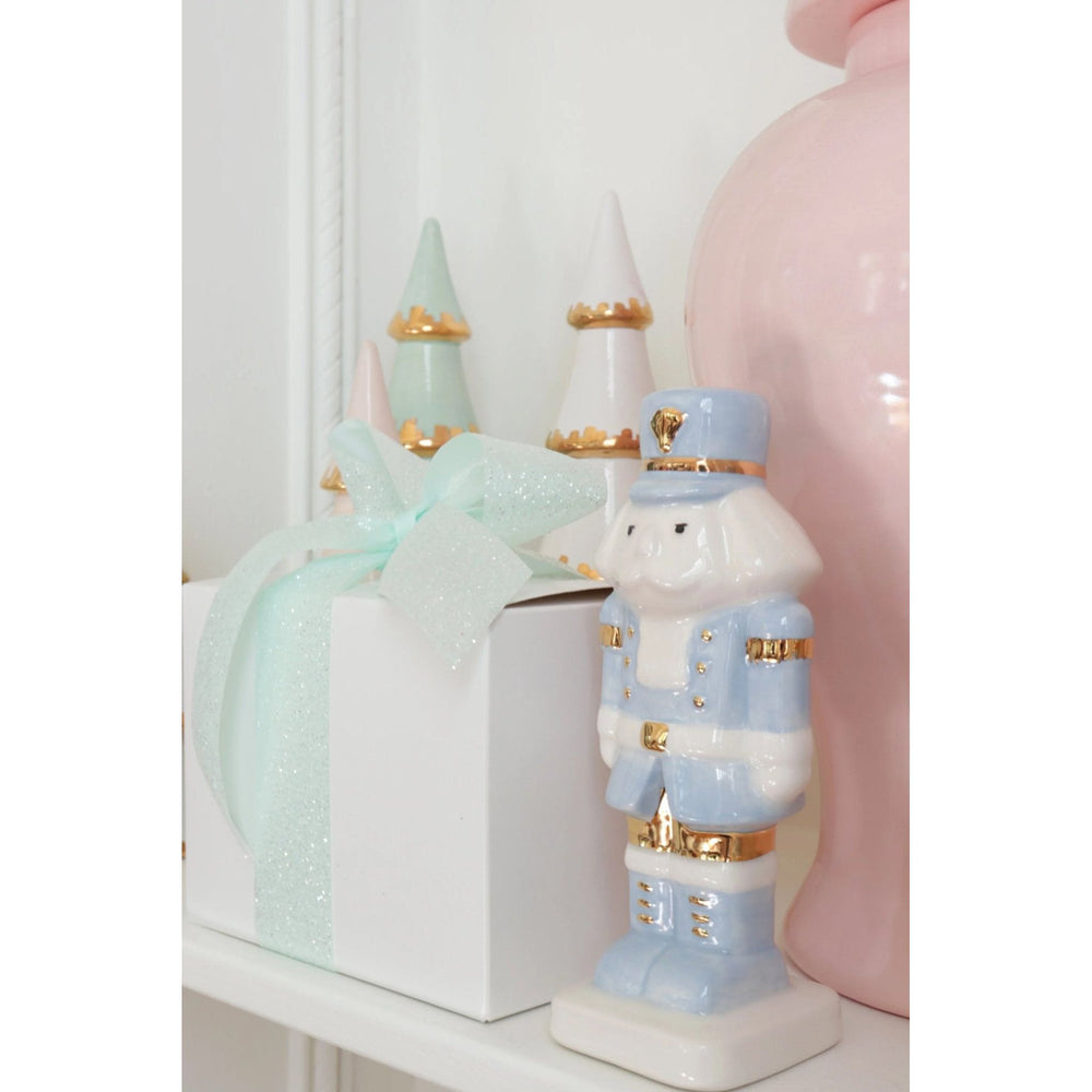 Light Blue Nutcracker with 22k Gold Accents - Something Splendid Co.