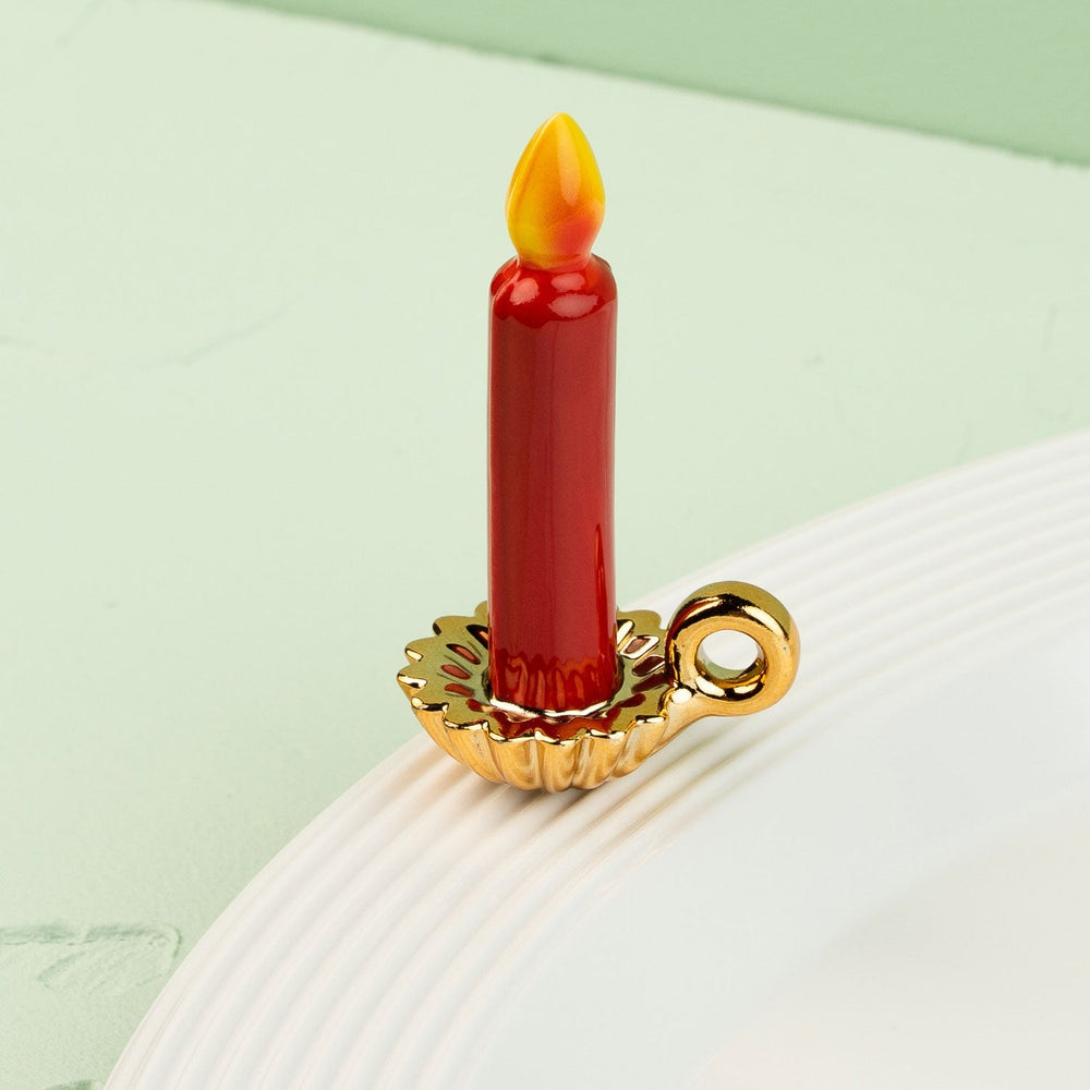 Light the Way Mini by Nora Fleming — hand-painted ceramic glowing candle (alternate view)