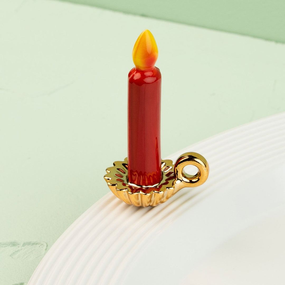 Light the Way Mini by Nora Fleming — hand-painted ceramic glowing candle (alternate view)