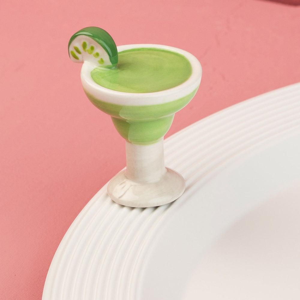 Lime & Salt, Please! Mini by Nora Fleming — hand-painted ceramic margarita with lime (alternate view)