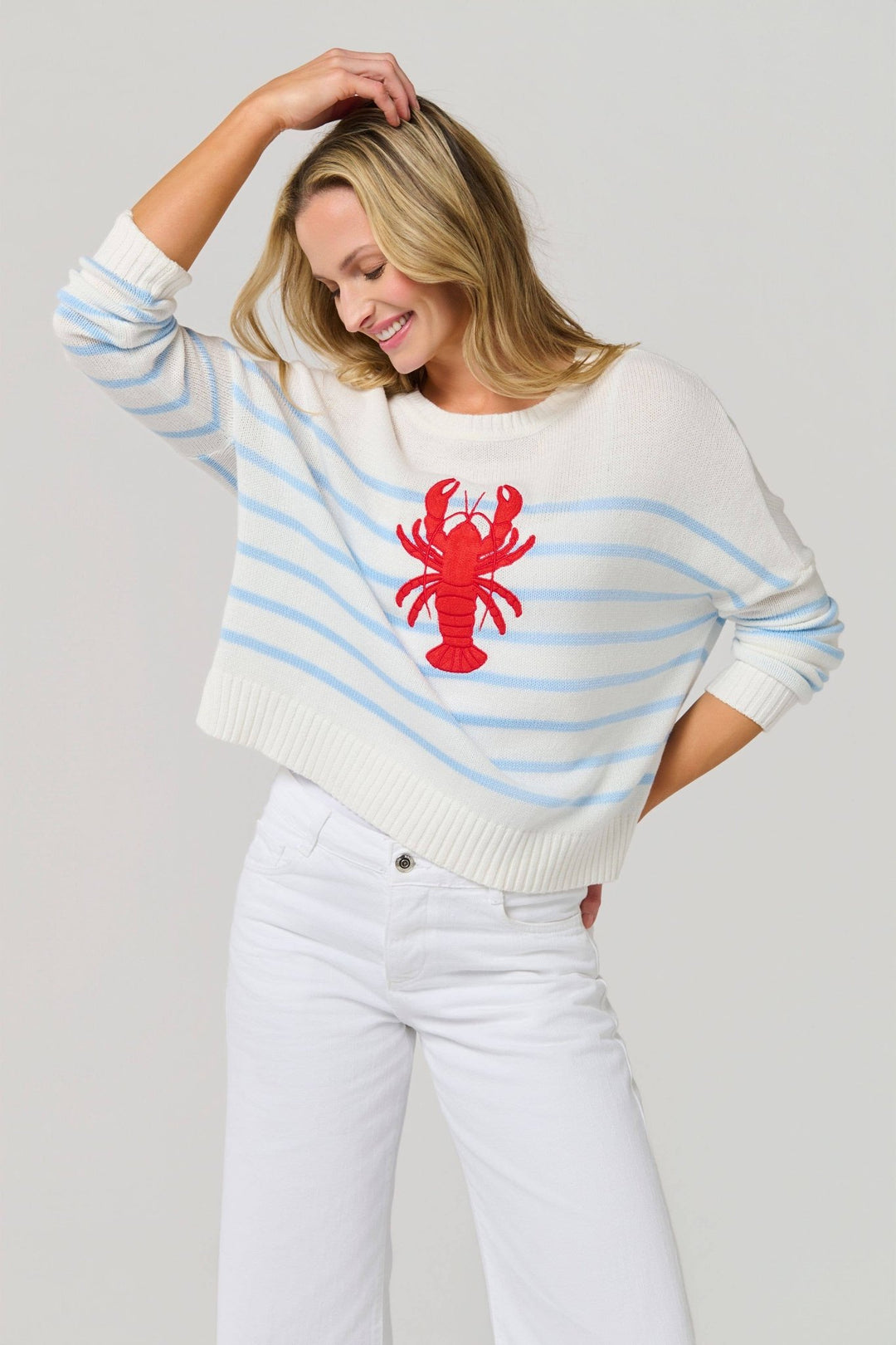 Lobster Relaxed Fashion Fit Sweater - Medium - Something Splendid Co.