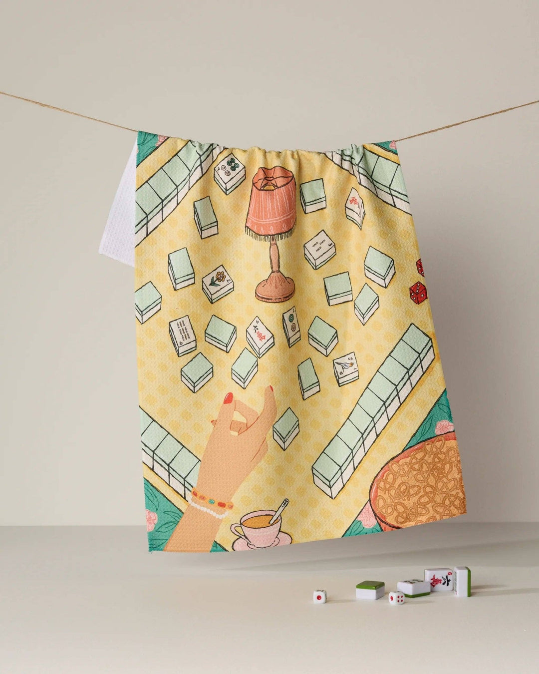 Lucky Hand Tea Towel - Mahjong - Something Splendid Co.