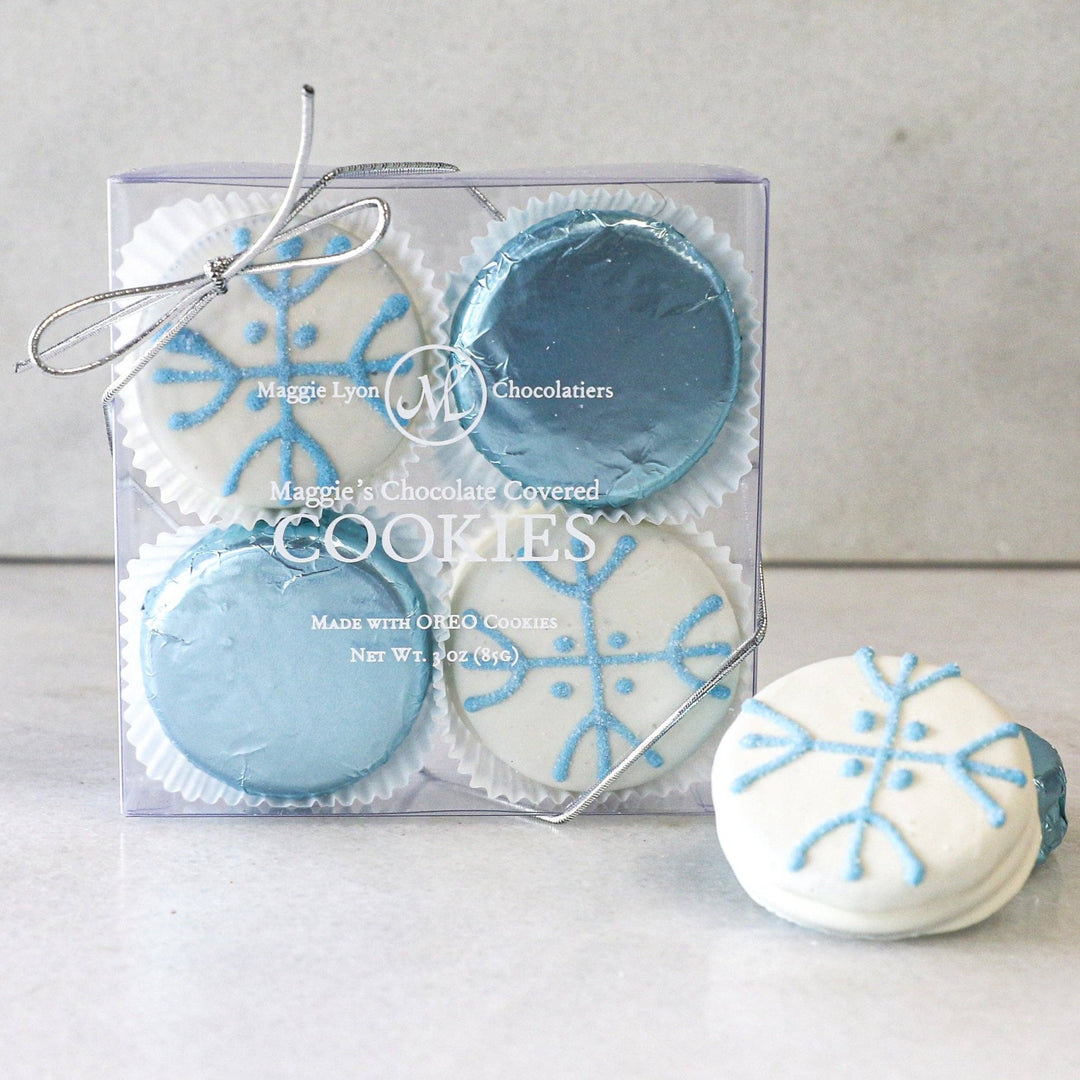 Maggie's Chocolate Covered Cookies - 4pc. Snowflake - Something Splendid Co.