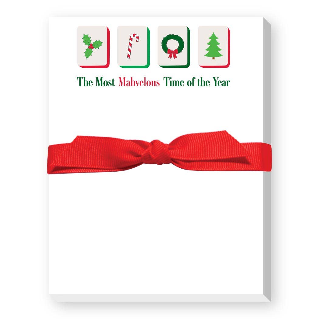 Mahjong Christmas Mini Notepad - Something Splendid Co.