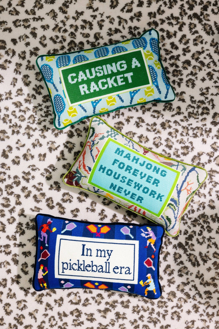 Mahjong Needlepoint Pillow - Something Splendid Co.