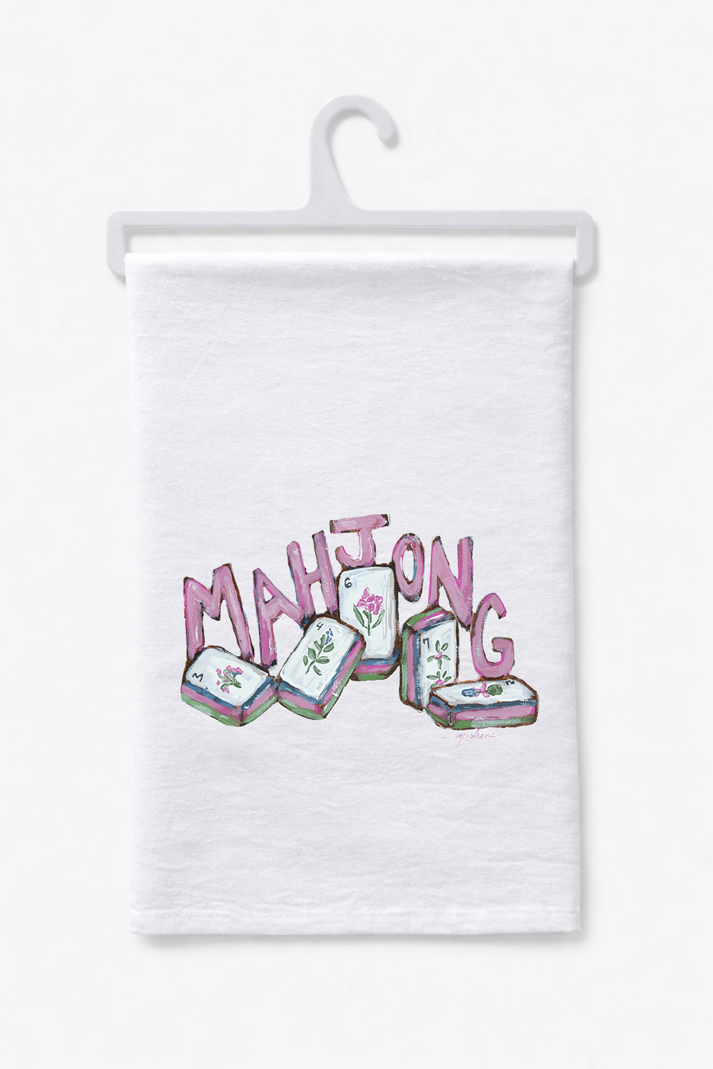 "Mahjong Tiles" tea towel (pack of 4) - Something Splendid Co.