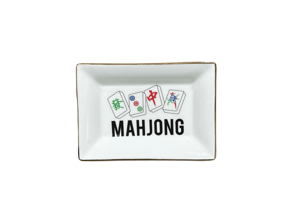 Mahjong Word and Tiles Trinket Tray - Something Splendid Co.
