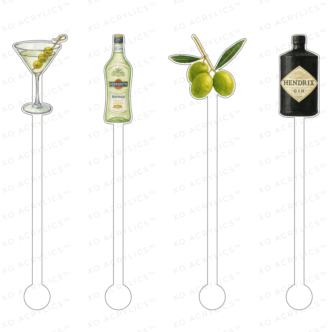 MAKE ME A MARTINI ACRYLIC STIR STICKS COMBO - Something Splendid Co.