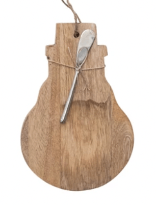 Mango Wood Board & Canape Knife, 6 Styles - Something Splendid Co.