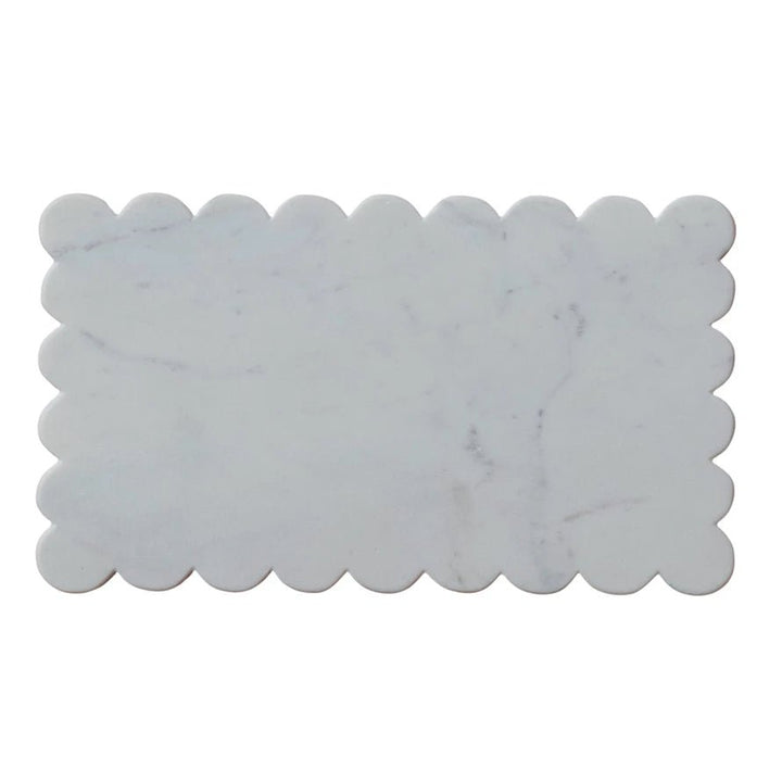 Marble Cheese/Cutting Board with Scalloped Edge - Something Splendid Co.