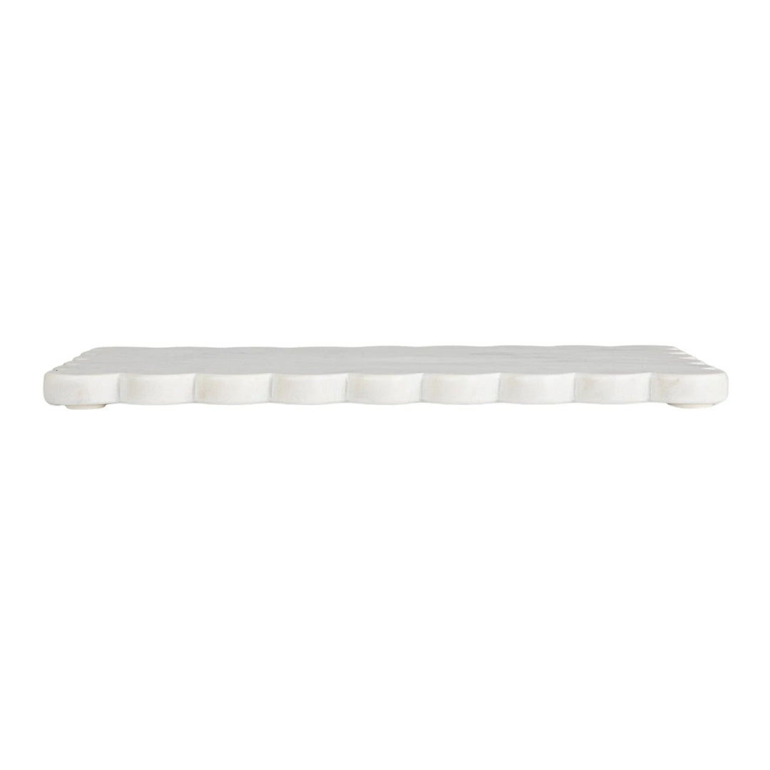 Marble Cheese/Cutting Board with Scalloped Edge - Something Splendid Co.