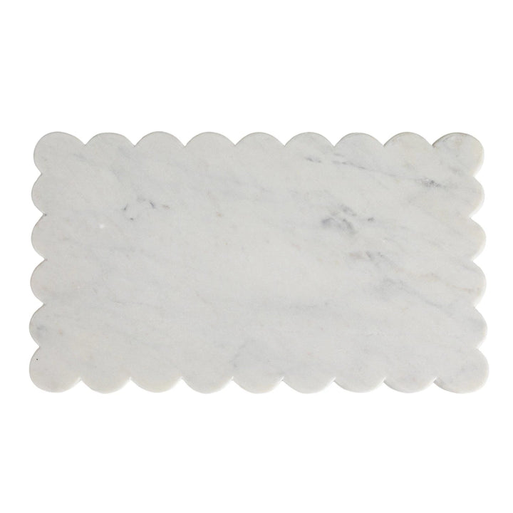 Marble Cheese/Cutting Board with Scalloped Edge - Something Splendid Co.