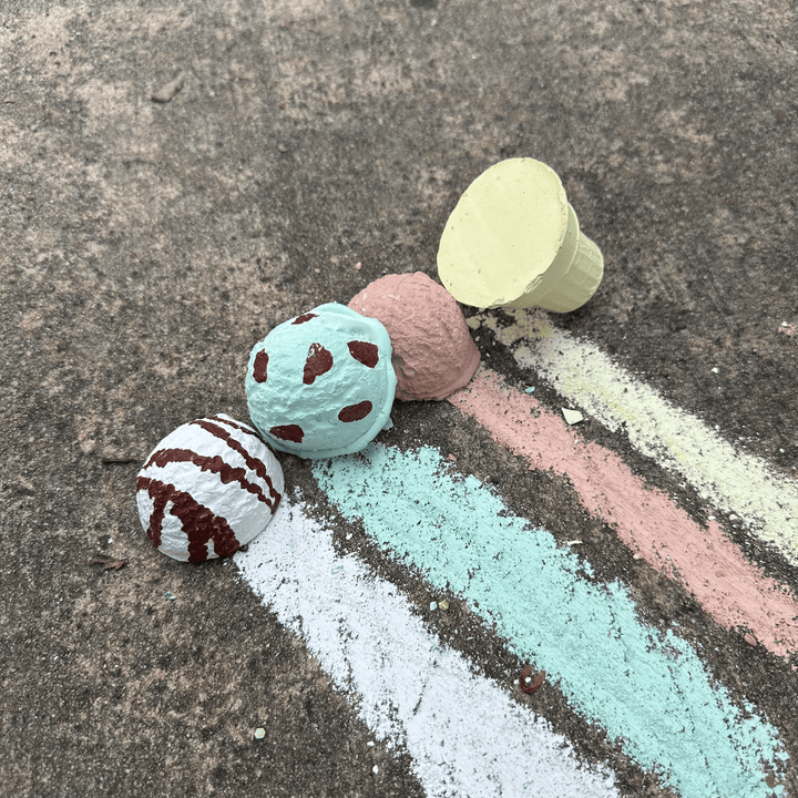 Maxie's Minty Ice Cream Cone Handmade Sidewalk Chalk - Something Splendid Co.