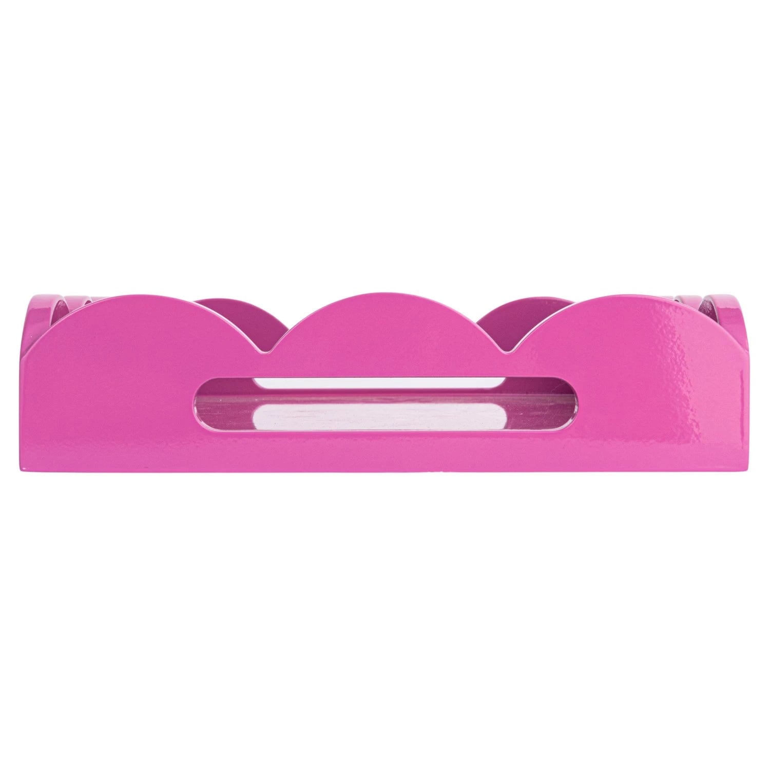 MDF Lacquered Scalloped Tray w/ Handles - Thumbnail 5