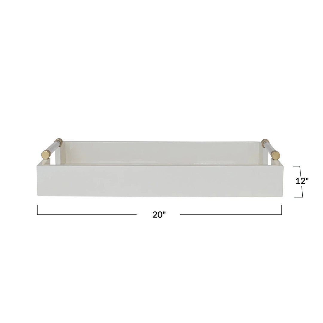 MDF Lacquered Tray - Cream - Something Splendid Co.