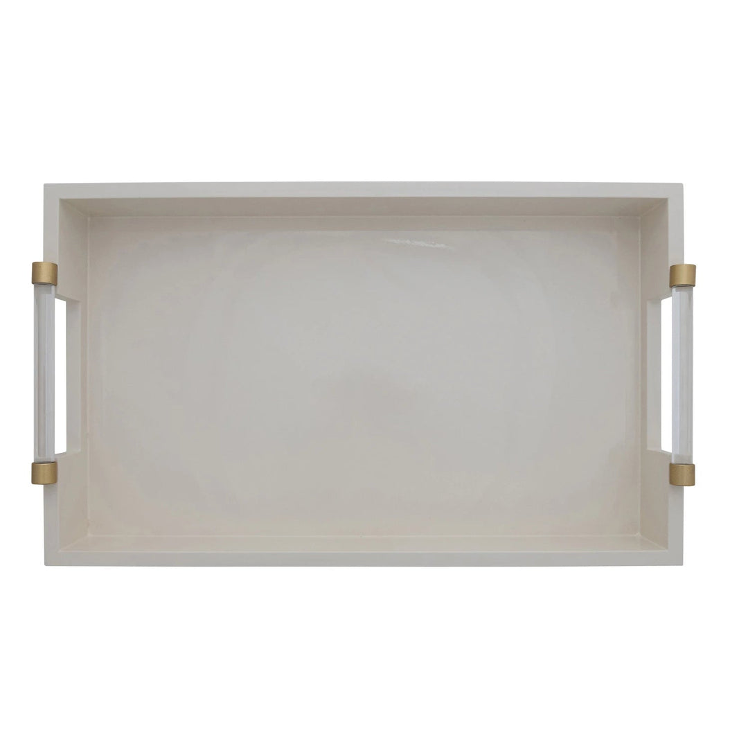MDF Lacquered Tray - Cream - Something Splendid Co.