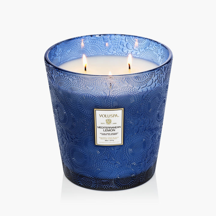 Mediterranean Lemon 3 Wick Hearth Candle - Something Splendid Co.