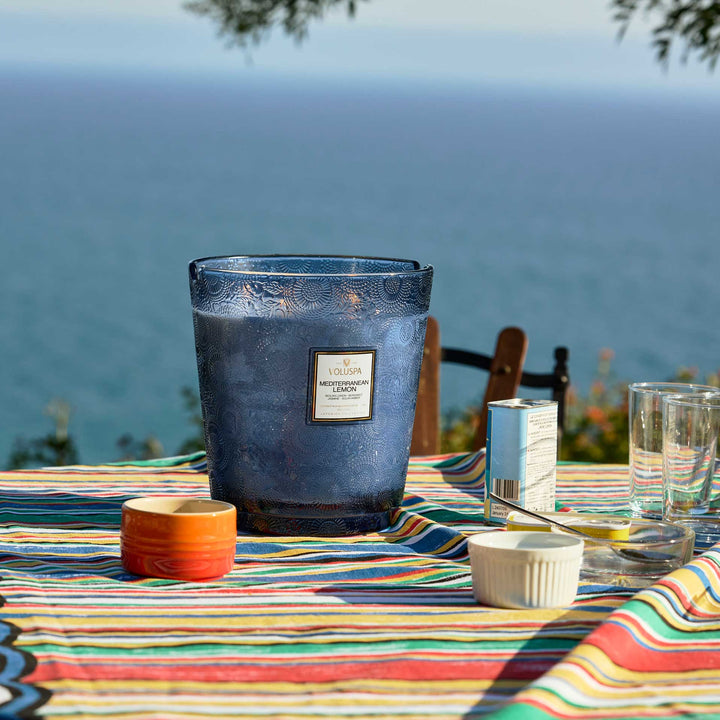 Mediterranean Lemon 5 Wick Hearth Candle - Something Splendid Co.
