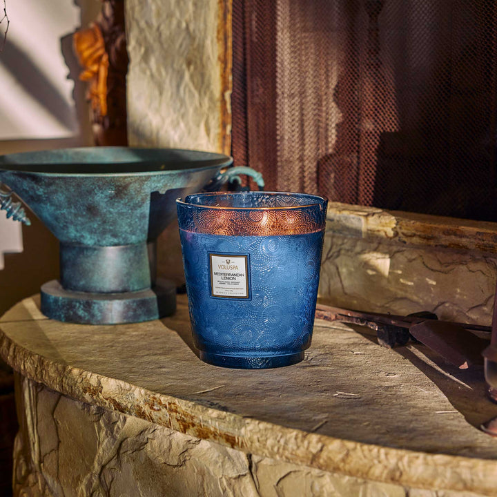 Mediterranean Lemon 5 Wick Hearth Candle - Something Splendid Co.