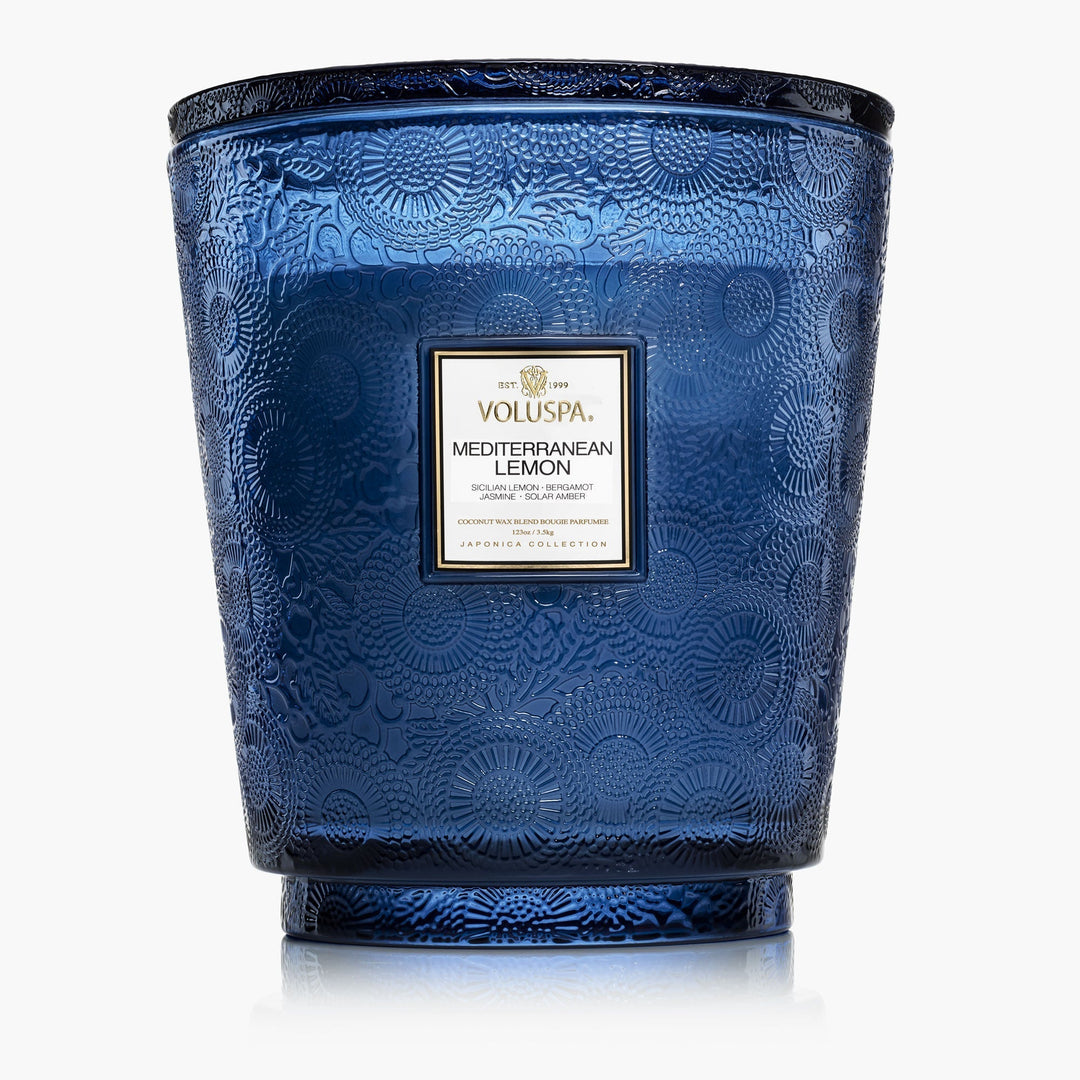 Mediterranean Lemon 5 Wick Hearth Candle - Something Splendid Co.