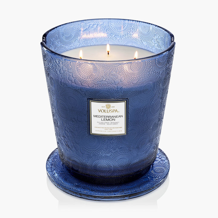 Mediterranean Lemon 5 Wick Hearth Candle - Something Splendid Co.