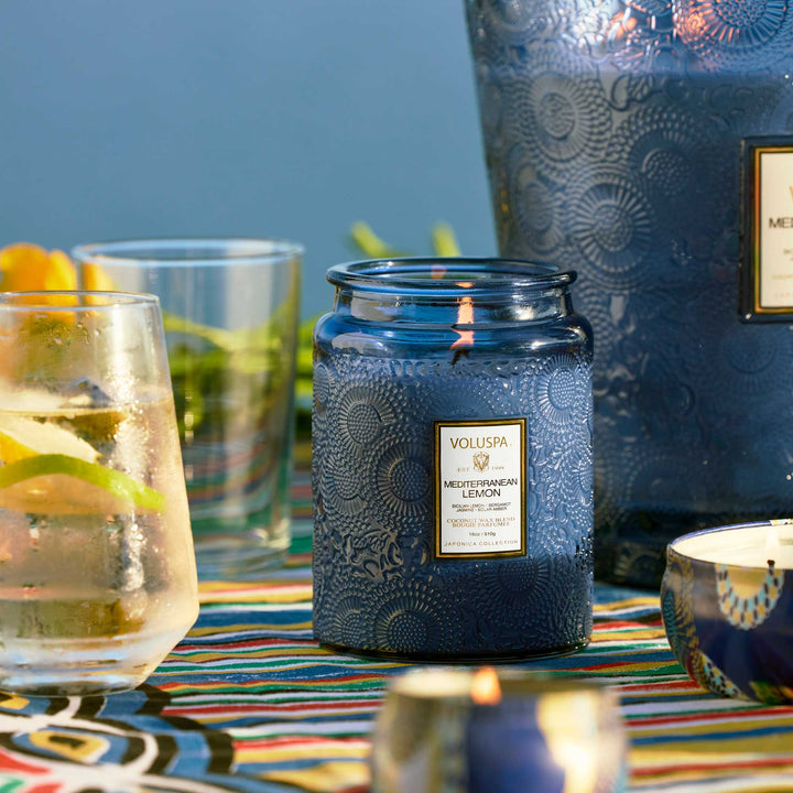 Mediterranean Lemon Large Jar Candle - Something Splendid Co.