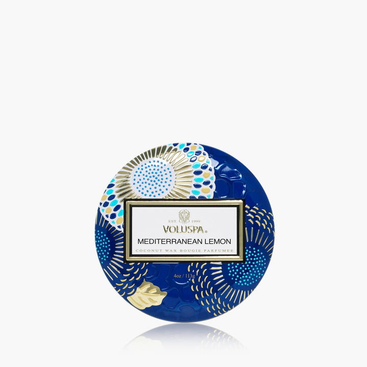 Mediterranean Lemon Mini Tin Candle - Something Splendid Co.