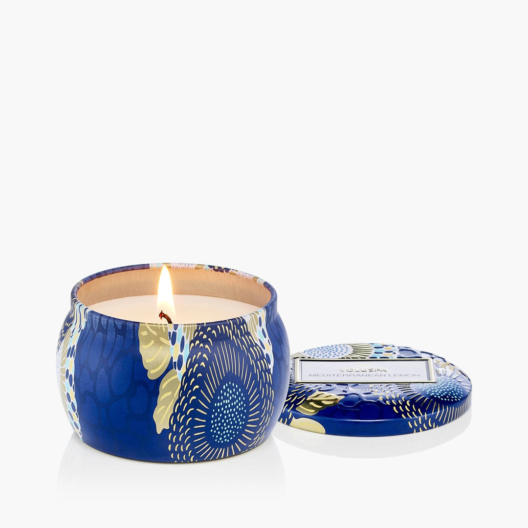Mediterranean Lemon Mini Tin Candle - Something Splendid Co.