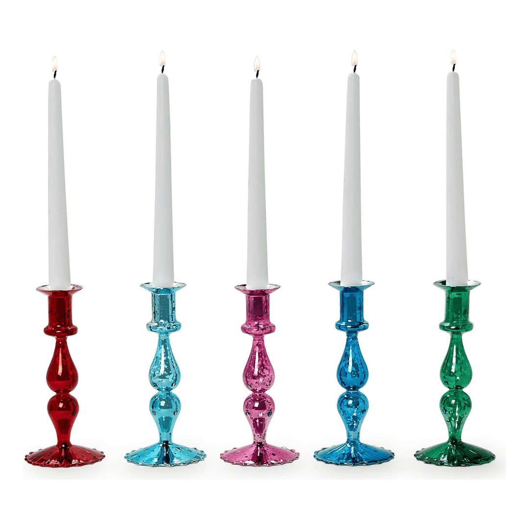 Mercury Glass Candlesticks - Something Splendid Co.