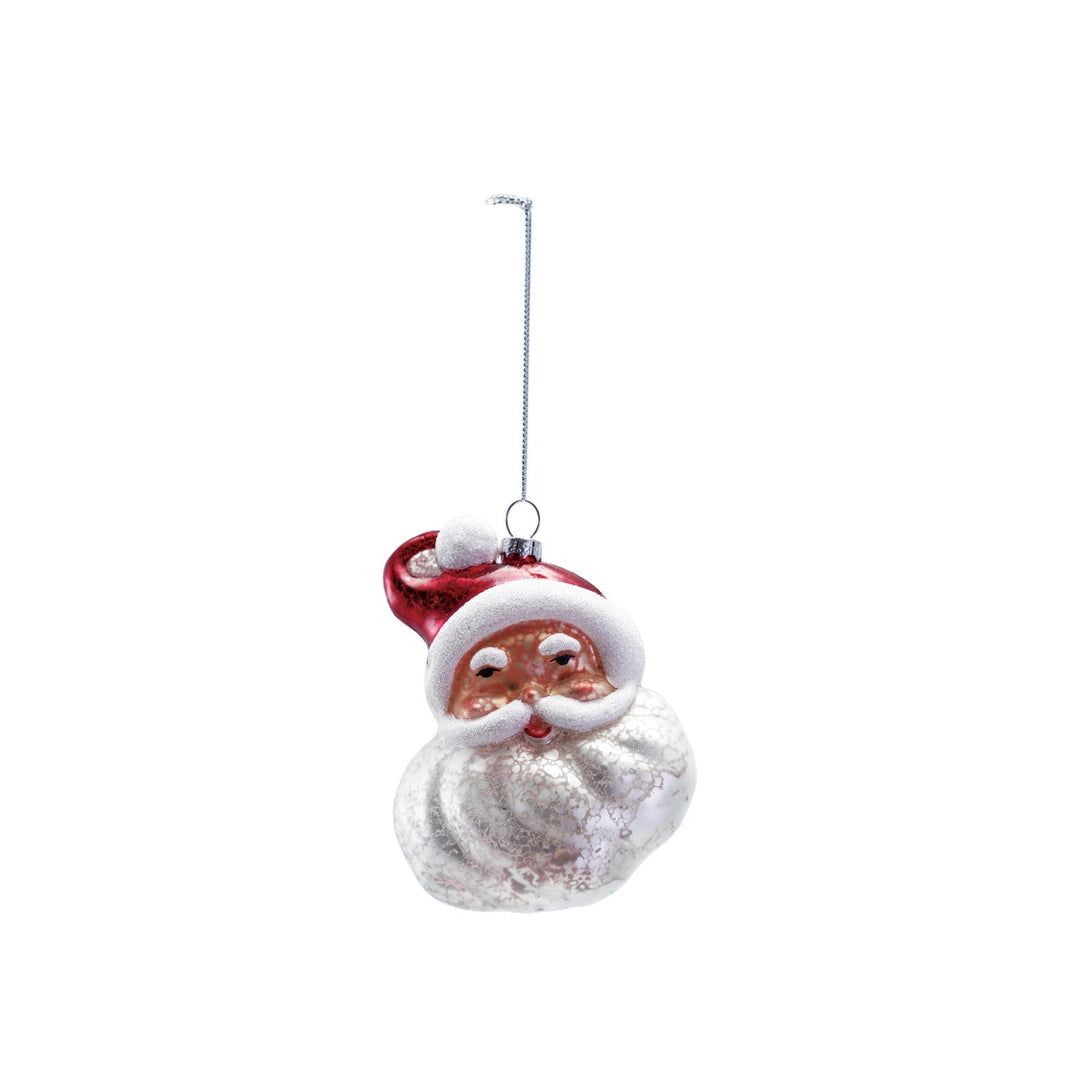 Mercury Glass Santa Ornament - Something Splendid Co.
