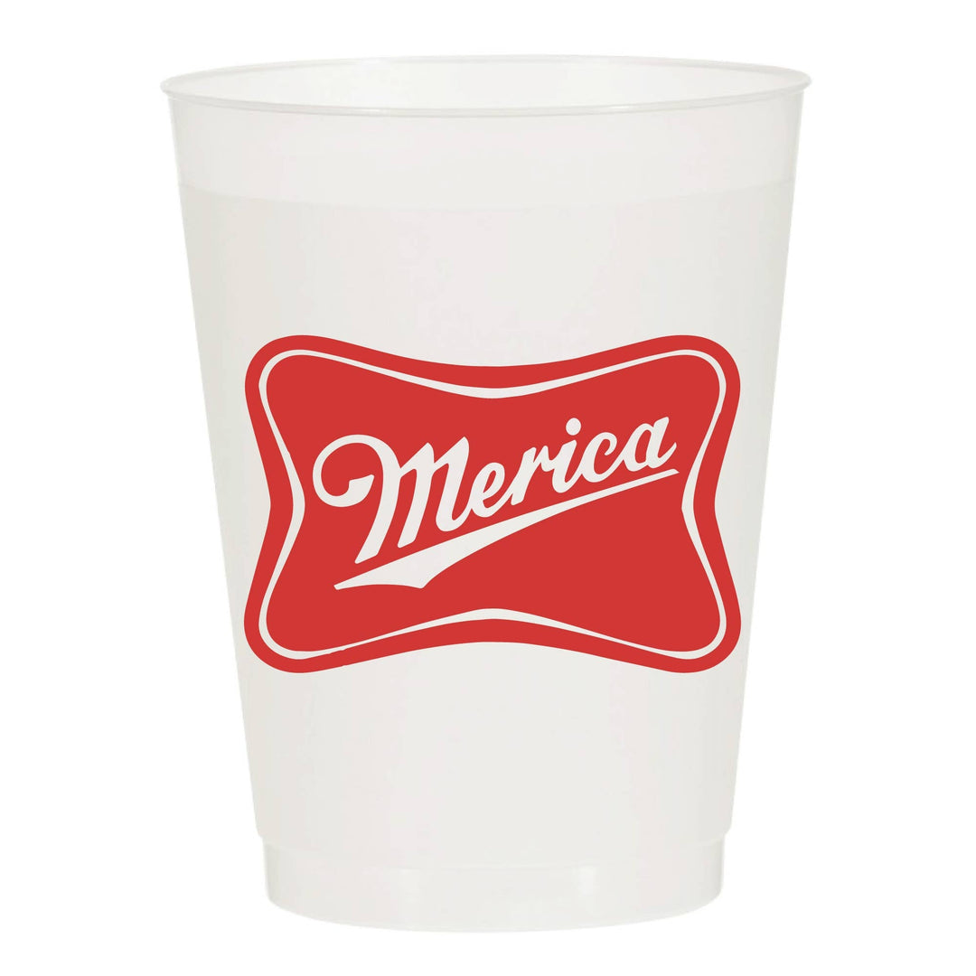 Merica Frosted Cups- Patriotic: Pack of 6 - Something Splendid Co.