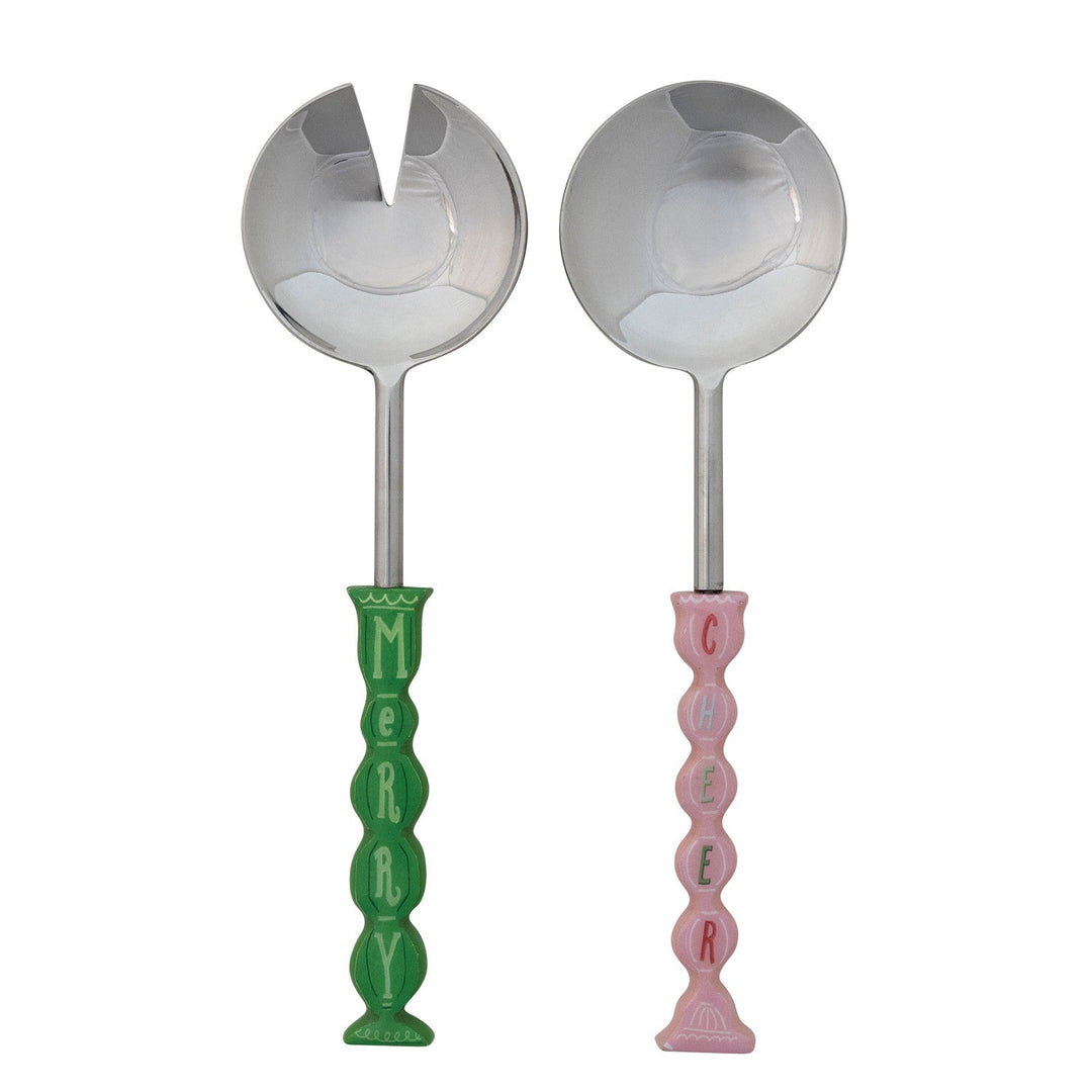 Merry & Cheer Salad Servers, Set of 2 - Something Splendid Co.