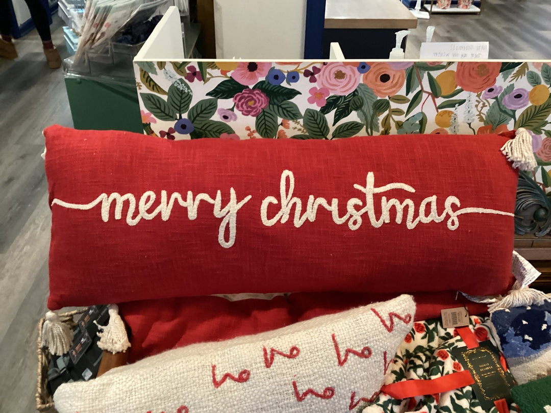 Merry Christmas Cotton Pillow - Something Splendid Co.