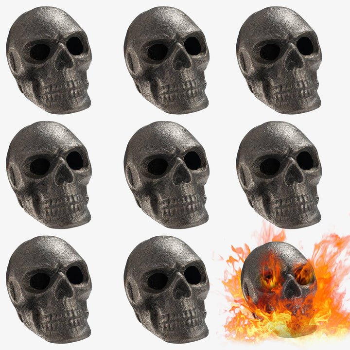 Metal Fireproof Fire Pit Skulls | Set of 8 | Halloween, Fall - Something Splendid Co.
