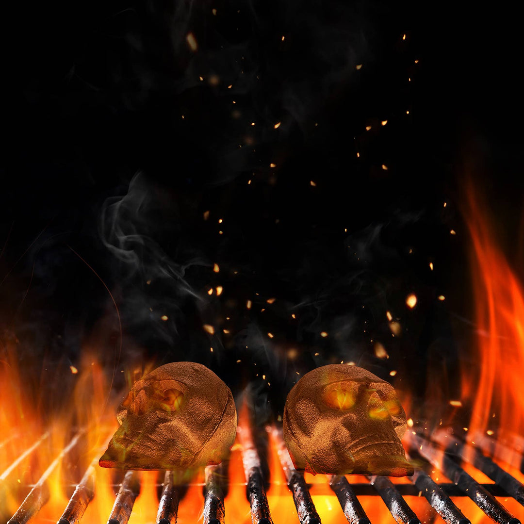 Metal Fireproof Fire Pit Skulls | Set of 8 | Halloween, Fall - Something Splendid Co.