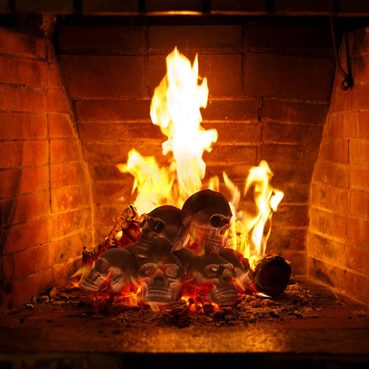 Metal Fireproof Fire Pit Skulls | Set of 8 | Halloween, Fall - Something Splendid Co.