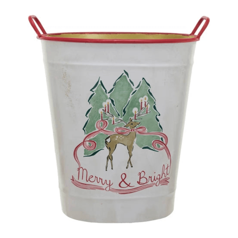 Metal Holiday Buckets w/ Handles - Something Splendid Co.