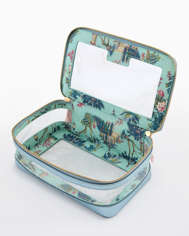 Metallic Light Blue Mahjong Tile Storage Bag - Something Splendid Co.