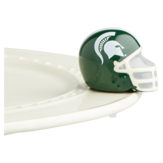 ceramic football helmet Nora Fleming Michigan State Helmet Mini