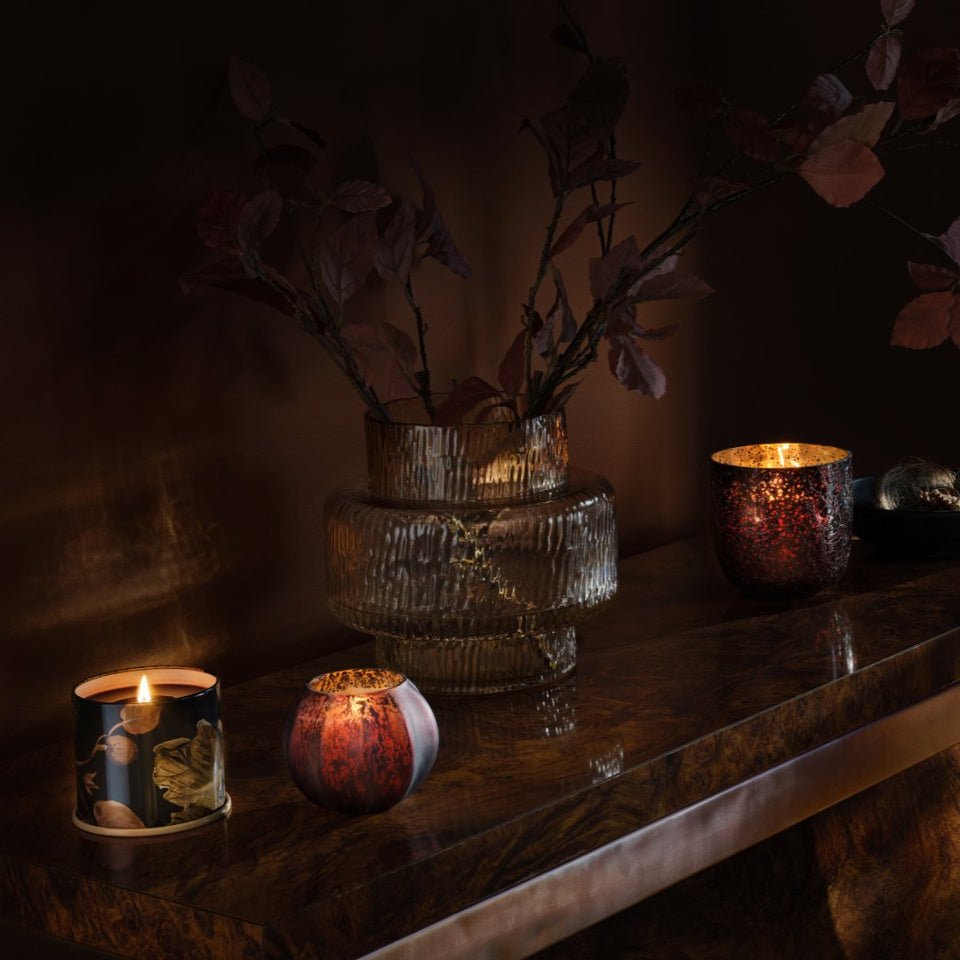 Midnight Pumpkin Small Radiant Glass Candle - Something Splendid Co.