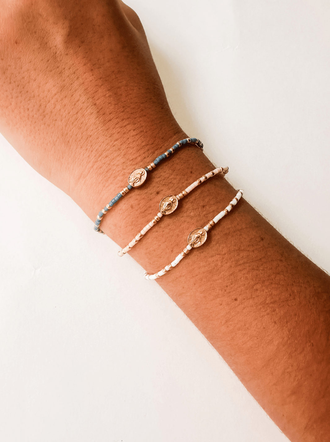 Miraculous Medal Bracelet: Adults / Marian Pink - Something Splendid Co.