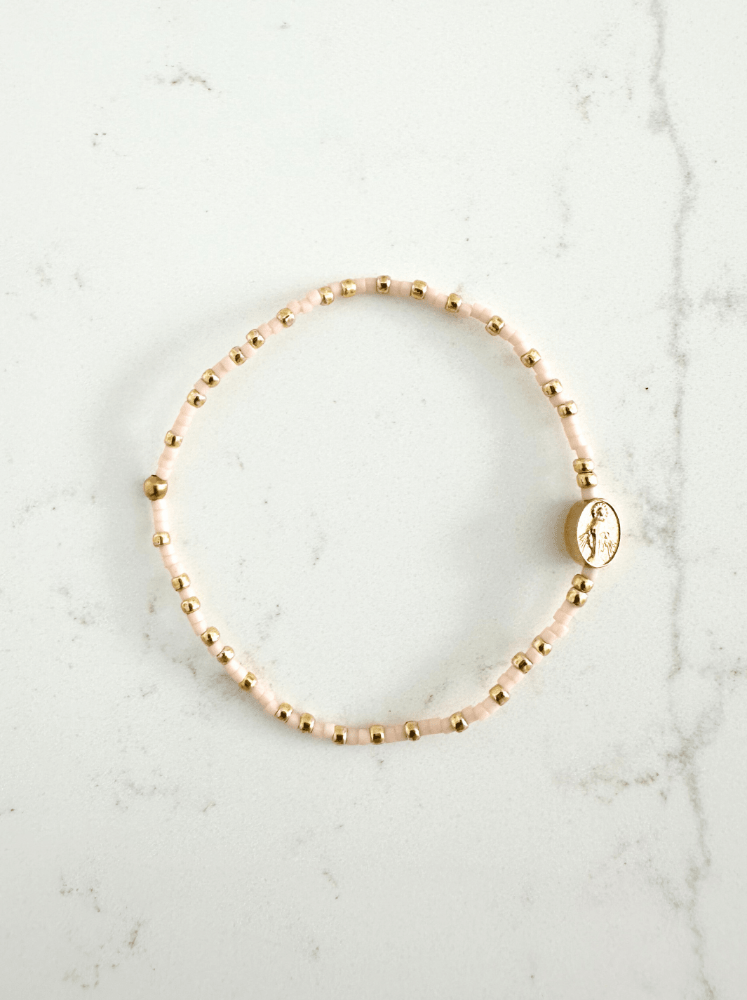 Miraculous Medal Bracelet: Adults / Marian Pink - Something Splendid Co.